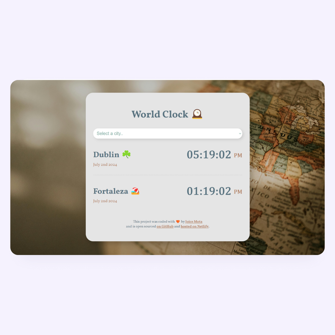 world clock project preview